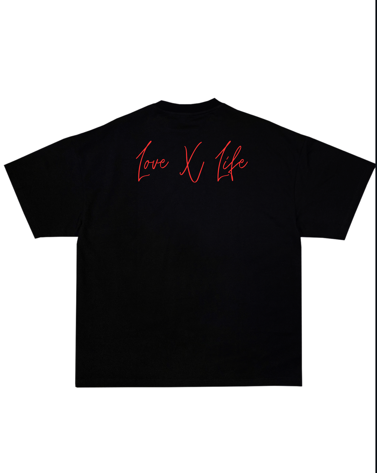 Black Short Sleeve T Shirt "Love x Life" Edition