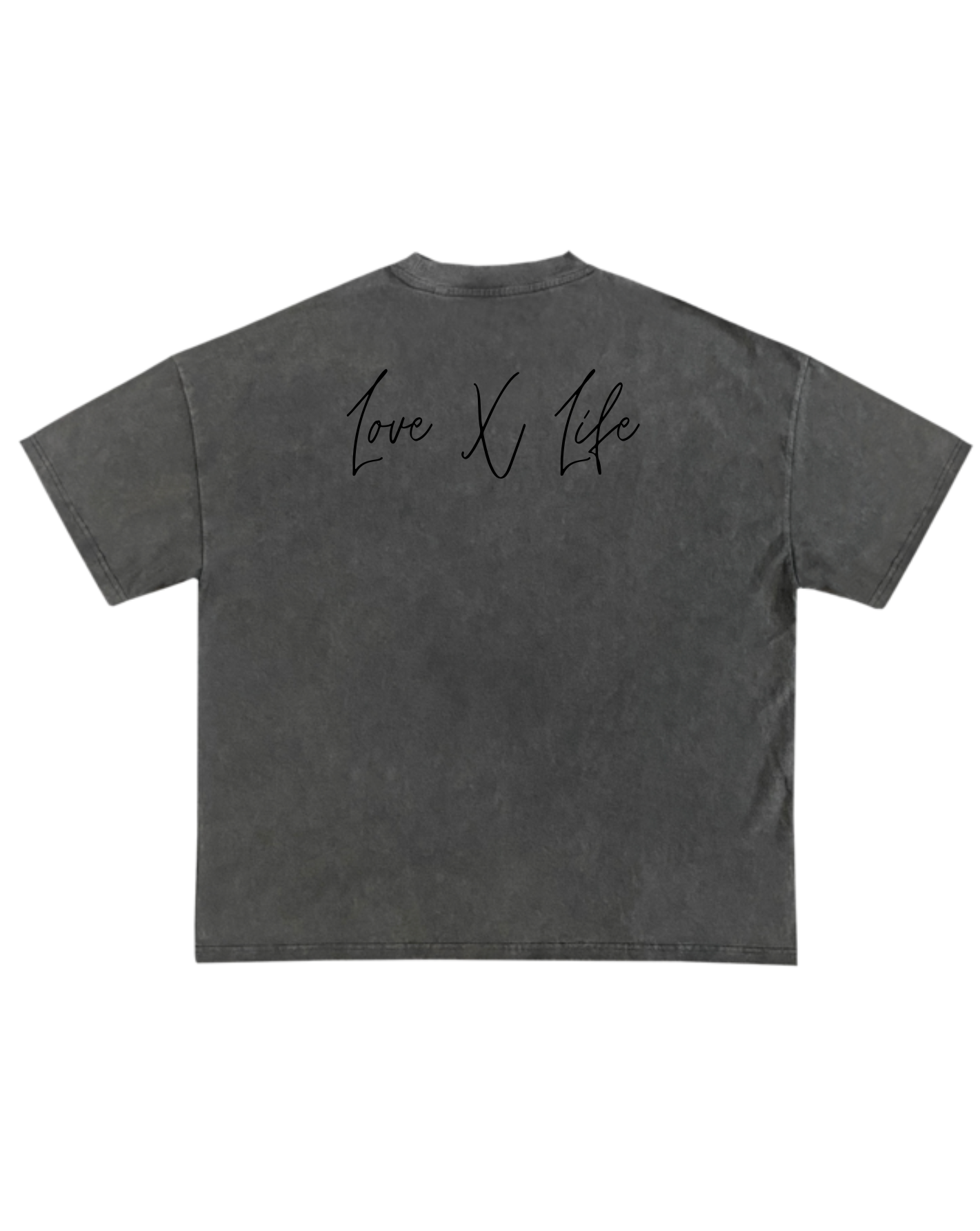 Gray Short Sleeve T Shirt "Love x Life" Edition