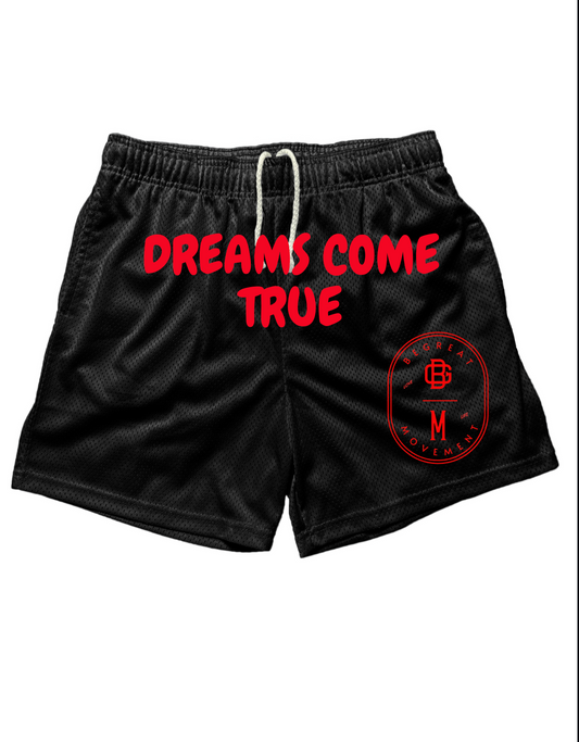 Black Mesh Shorts "Dreams Come True" Edition